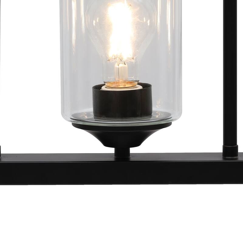 Modern Farmhouse 53 IN 7-Light Chandelier Black Kitchen Island Light for Dining Room - 53.1" W