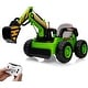 preview thumbnail 1 of 22, Kids Ride-On Electric Excavator Digger with Remote Control & Digging Arm Green
