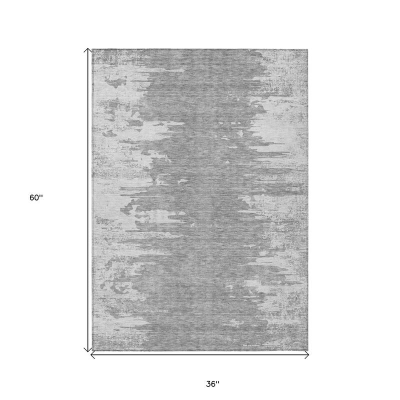 HomeRoots Abstract Transitional Rectangle Outdoor Rug
