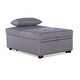 preview thumbnail 2 of 2, Convertible Sofa Bed with Roll Pillow - 75.5" - Gray