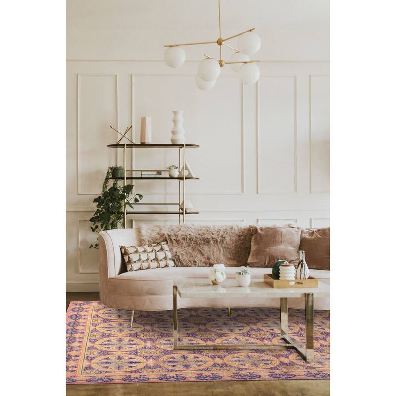 ECARPETGALLERY Hand-knotted Signature Collection Violet Wool Rug - 9'11 x 14'4