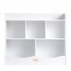 preview thumbnail 1 of 9, White Kid Toy Storage Cubby Organizer with Bookshelf and 5 Compartment Perfect for Nursery and Playroom - 35” × 16” × 30”