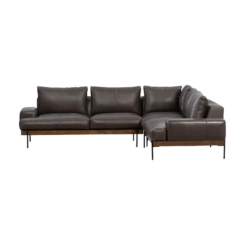 Largo Top Grain Leather Sectional