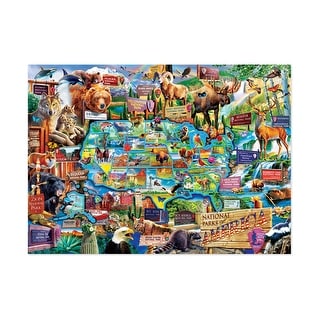 National Parks of America - Map Puzzle -  1000 Pcs - N/A