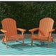 Hanlee Outdoor Rustic Acacia Wood Folding Adirondack Chair (Set of 2) by Christopher Knight Home - Tangerine