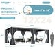 preview thumbnail 86 of 188, EROMMY Outdoor Louvered Pergola Gazebo with Adjustable Aluminum Rainproof Roof