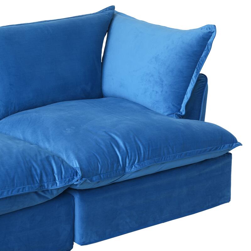 U Shape Couch Sectional for Living Room, Convertible Sectional Sofa, Modular Sectional Couch with Ottomans for Living Room