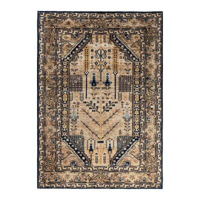 Serapi One-of-a-Kind Hand-Knotted Area Rug - Brown, 4' 2" x 5' 10" - 4' 2" x 5' 10"