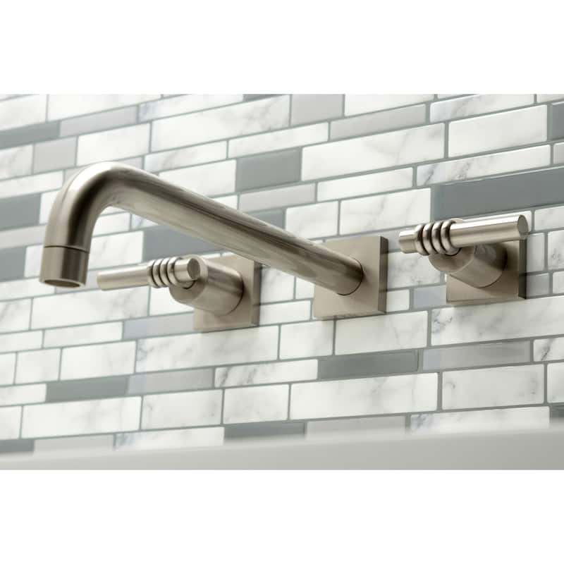 Kingston Brass Milano 3-Hole Wall Mount Roman Tub Faucet