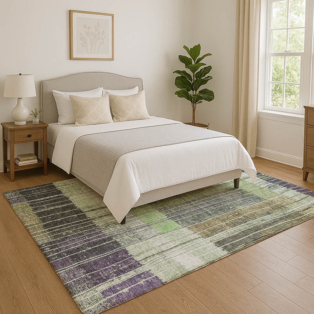 Premium Washable Super Soft Global Stripes Mayfield Rug