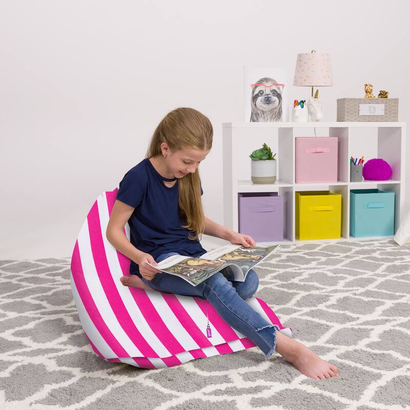 Stuffie Animal Storage Bean Bag Chair Cover, Room Organizer