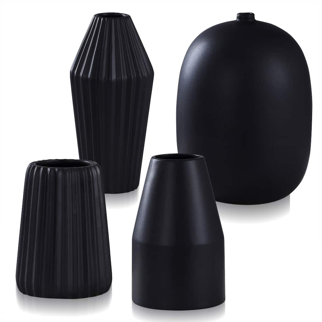 Dann Foley Lifestyle - Small Ceramic Vases - Satin Finish - Set of 4