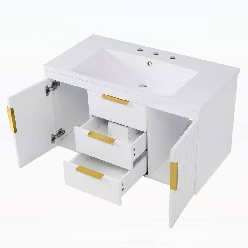 36'' Wall Mounted Bathroom Vanity