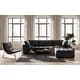 preview thumbnail 1 of 7, Uptown Top Grain Leather Sectional with Ottoman