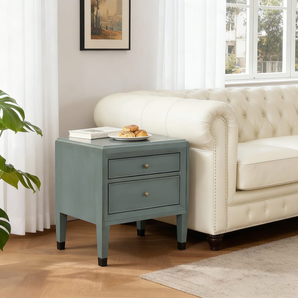 Christopher Knight Home - Classic Modern Classic 2-Drawer Nightstand with Smooth Glide Drawers