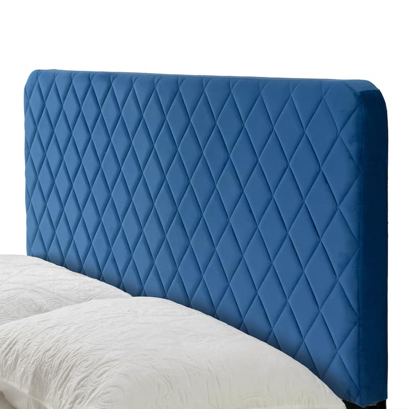 Aurum Fabric Queen Bed with Decorative Stitching