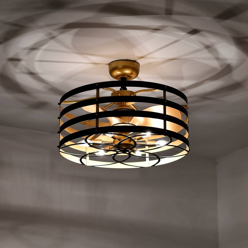 Ofra 24-inch 6 Lights 3 Blades Lighted Ceiling Fan with Remote