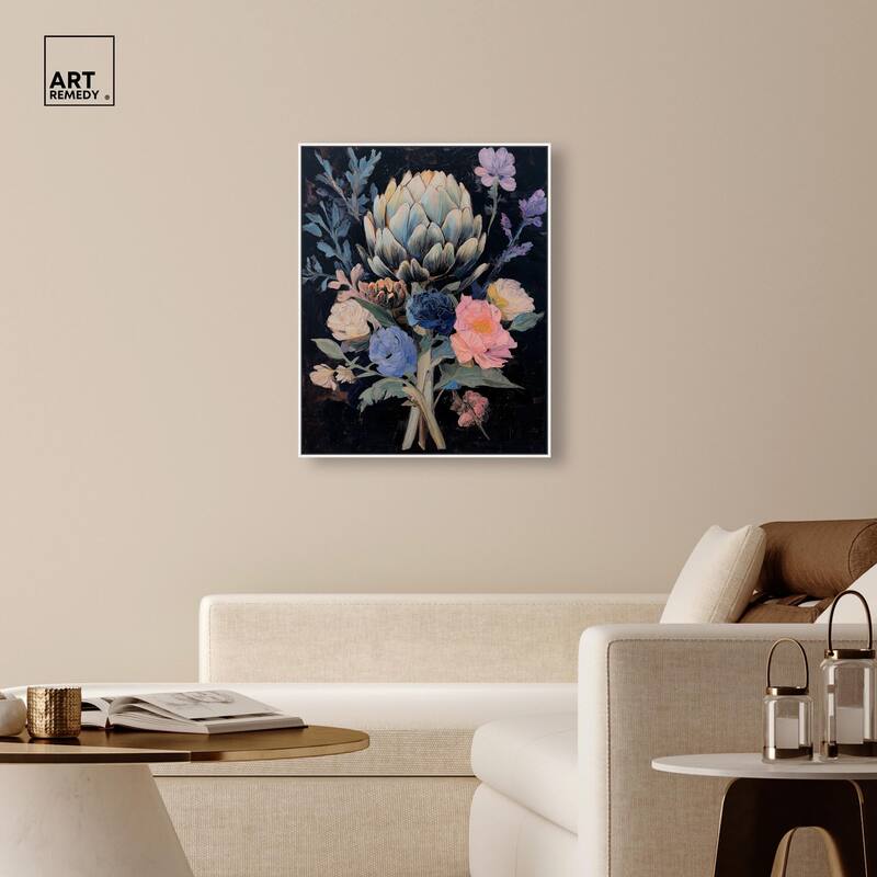 Moody Artichoke I Canvas by Art Remedy