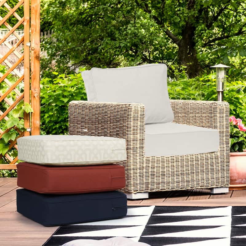 Aoodor 24x25x6 Inch Outdoor Patio Chair Cushions Set, Weather-Resistant Sunbrella Fabric Outdoor Cushion - 24"x25"