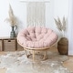preview thumbnail 29 of 44, Sorra Home Round Papasan Cushion (Cushion Only) Blush Pink - 44 x 44 x 4 inches