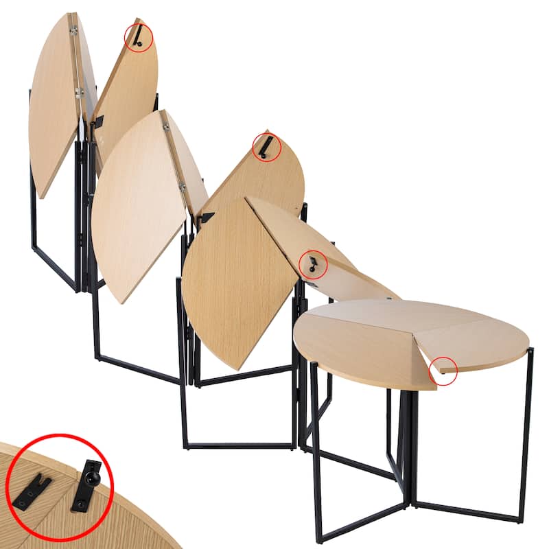 SEI Furniture Landon Round Folding Dining Table