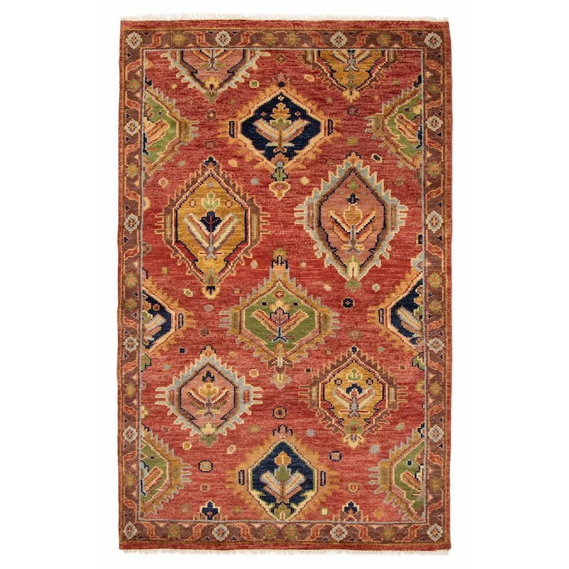 ECARPETGALLERY Hand-knotted Jules Serapi Red Wool Rug - 5'2 x 7'11 - Red - 5'2 x 7'11