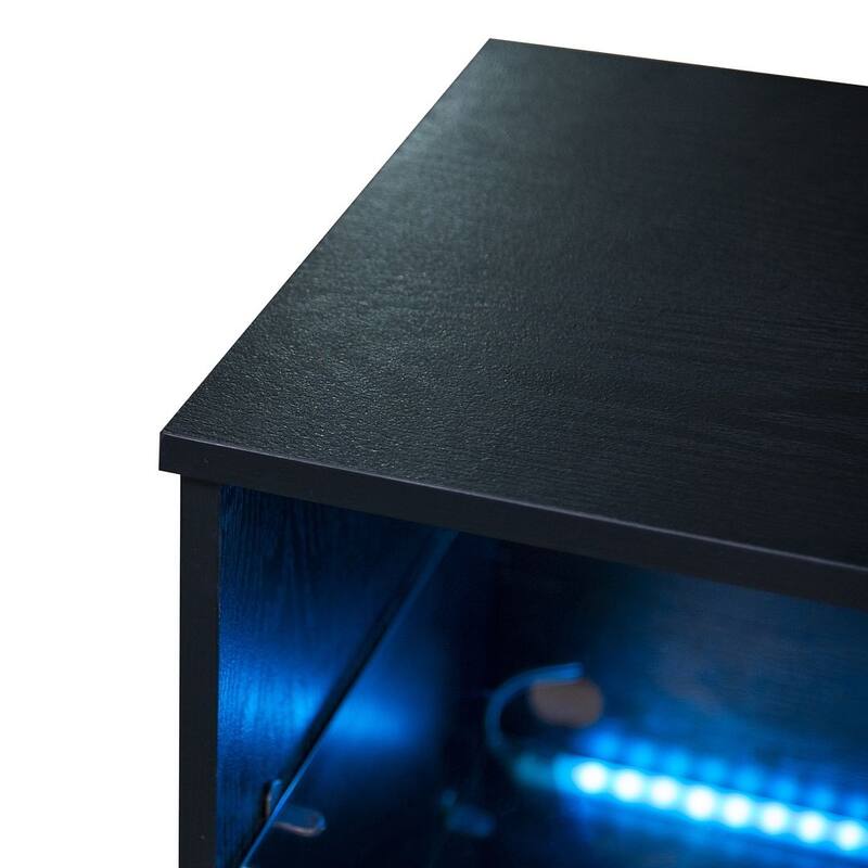 Modern Fireplace TV Stand with 18 Inch Electric Fireplace Heater