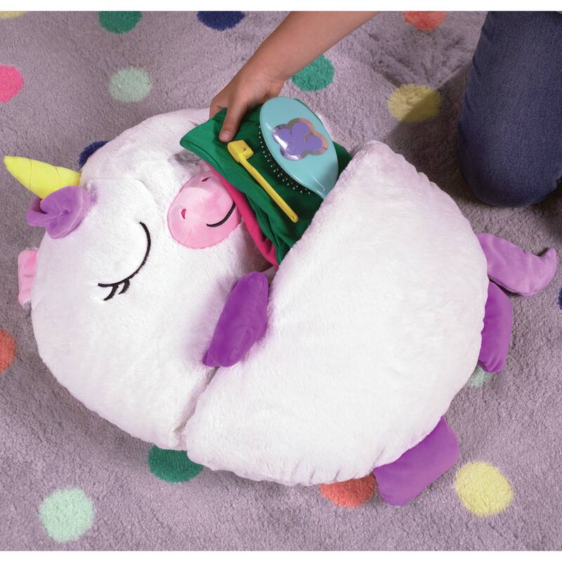 Happy Nappers: Pillow & Sleepy Sack: Medium - White Unicorn - 54 x 20", 3+
