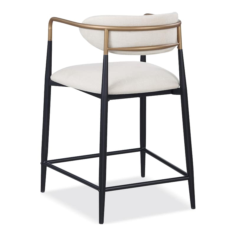 Furniture of America Darcy Modern Black Metal Counter Height Chairs (Set of 2)
