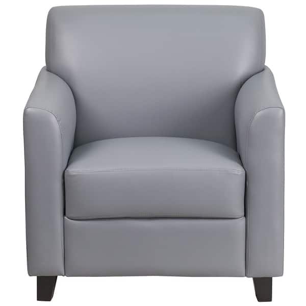 Shop Bordeaux Gray Leather Office Comfortable Reception Guest Chair Fl5039 Overstock 15811291