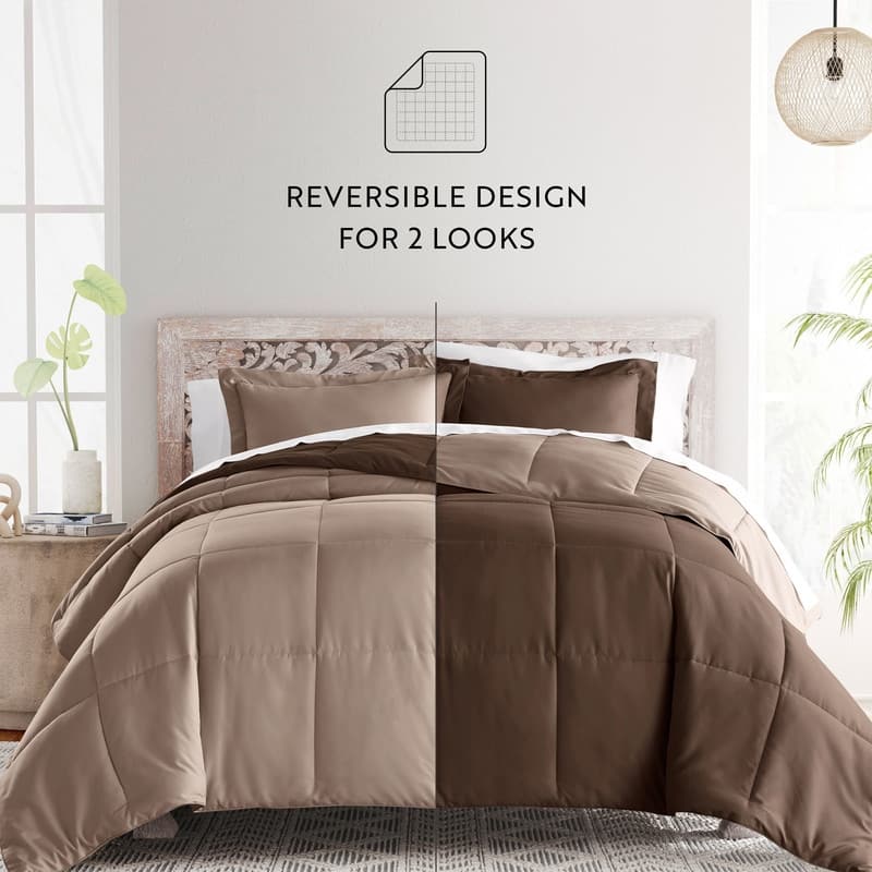 Soft Essentials All-season Down Alternative Reversible Lightweight Comforter Set