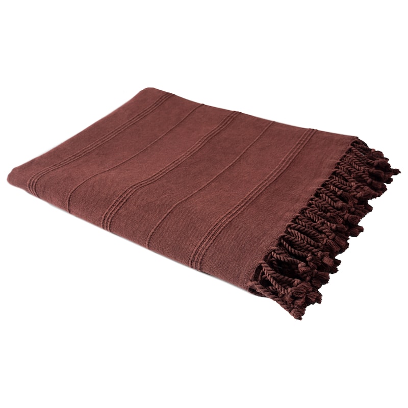 Sevita Striped Premium Turkish Cotton Standard SizeThrow Blanket