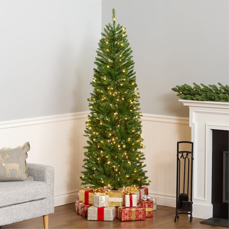 National Tree Company 3 ft. Kingswood Fir Pencil Tree with Clear Lights