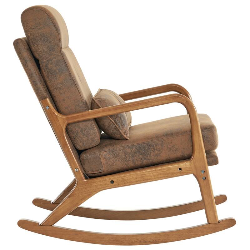 39.37'' W High-Back Dual-Use Upholstered Rocking Chair/Accent Chair