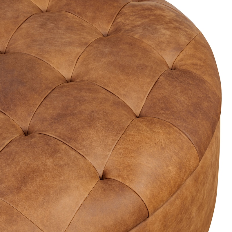 Poly & Bark Zahra Genuine Leather Storage Ottoman