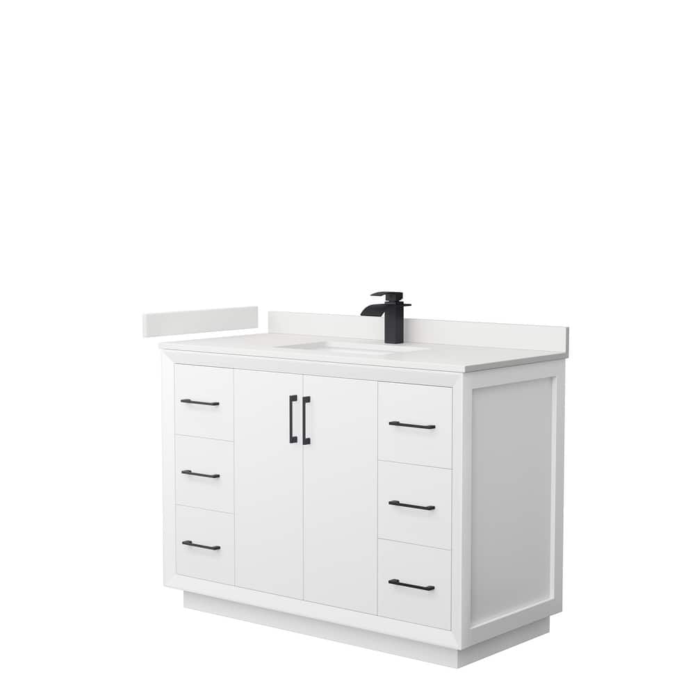 Strada 48-inch Single Vanity, Quartz Top