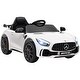 preview thumbnail 1 of 8, Mercedes-Benz AMG GTR 12V Kids Ride-On Car with Remote Control, Safety Features, Lights, and Long Battery Life - White White