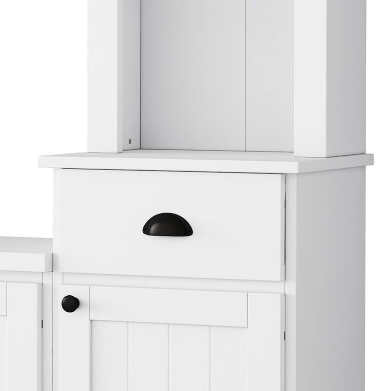 Modern 4-Piece Entertainment Wall Unit Set, Large TV Stand Media Console for TVs Up to 75"