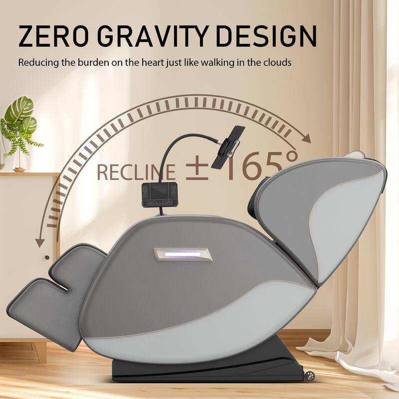 PU Leather Zero‑Gravity Massage Chair with Foot Roller & Bluetooth