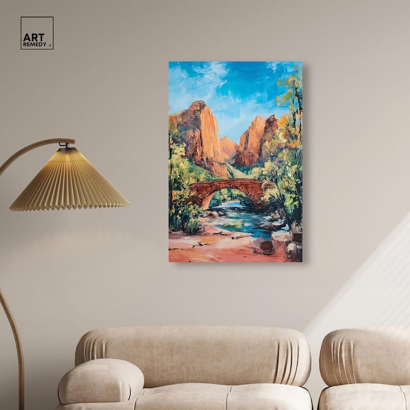 Bridge in Time Canvas by Art Remedy, Gallery Wrapped