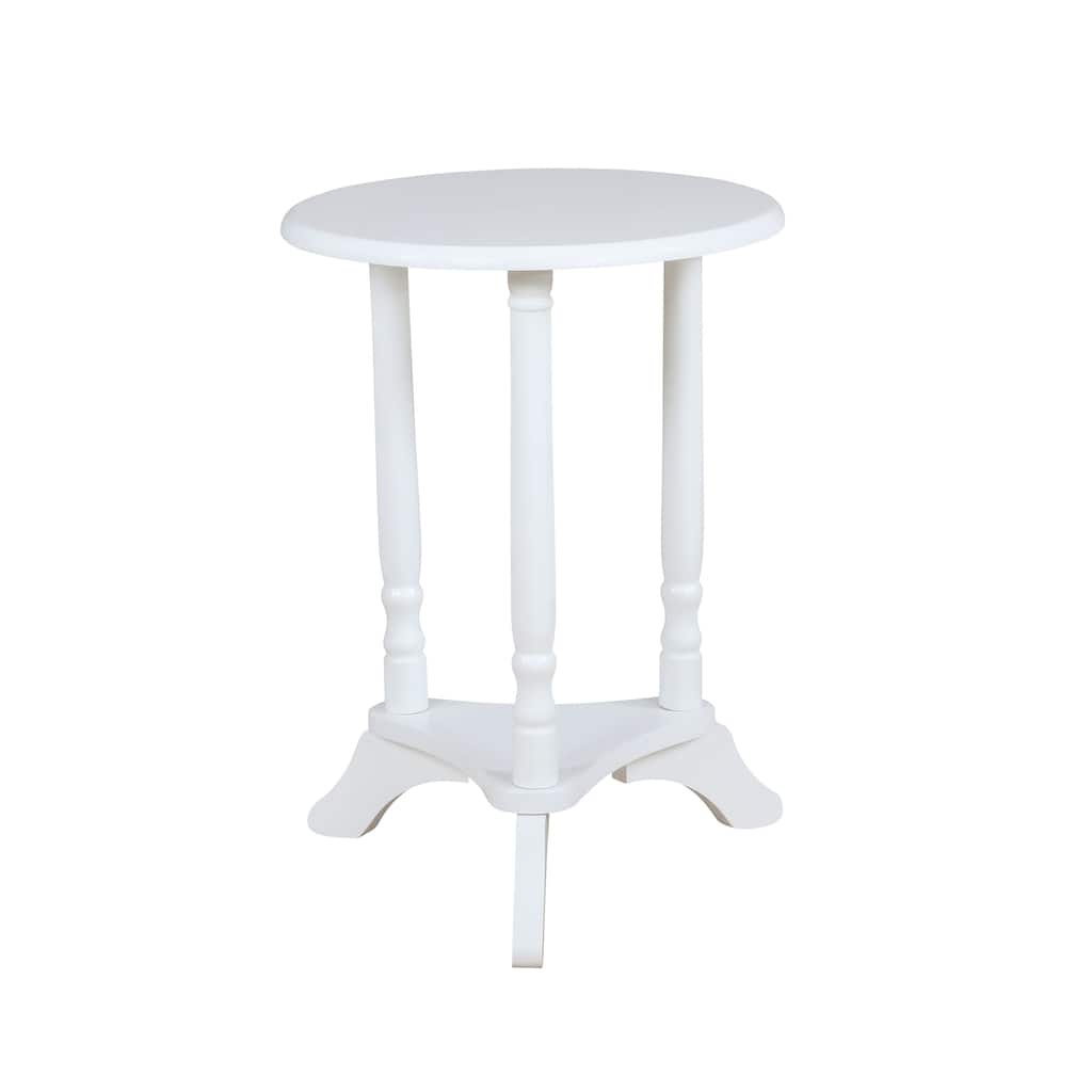 Francesca White Round Accent Table