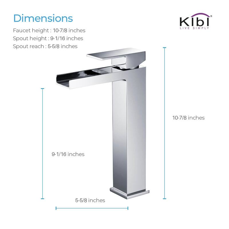 Waterfall Lead-free Solid Brass Single Handle Bathroom Sink Faucet