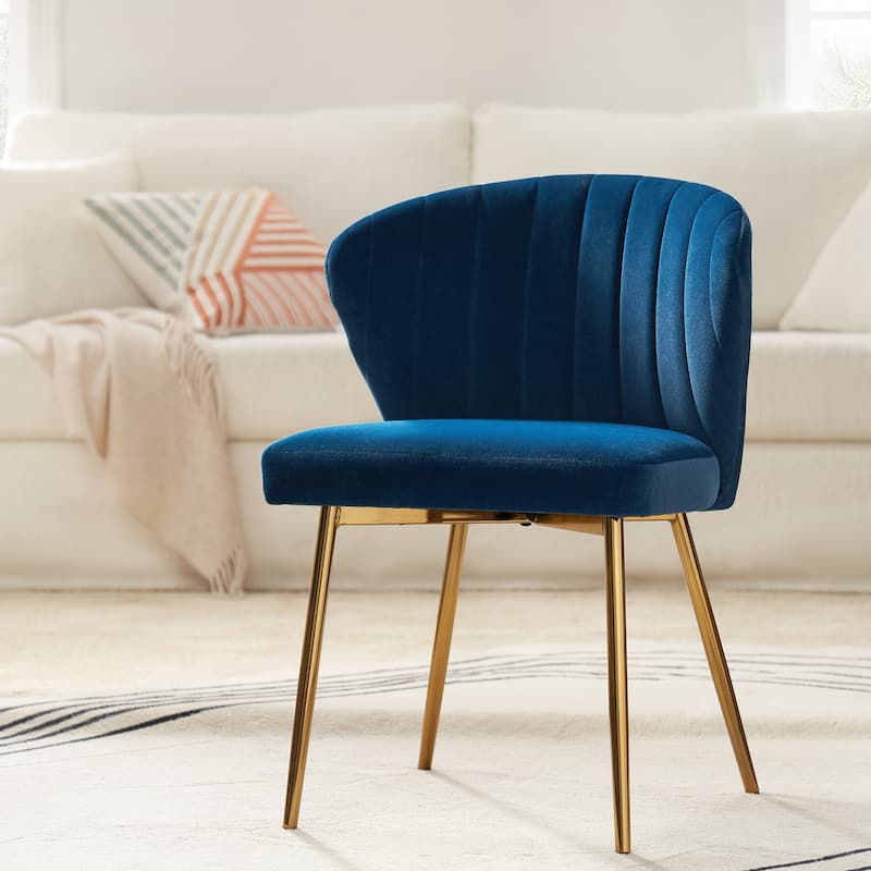 Aruna Accent Chair with Metal Legs 20''W X 19.5 ''D X 29''H by HULALA HOME