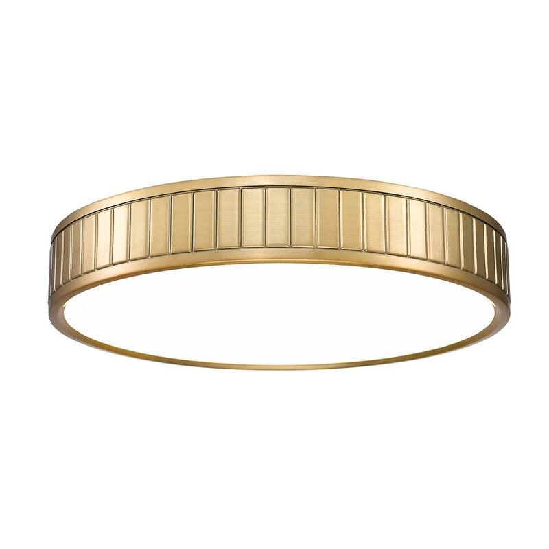 Z-Lite 1005F16-LED Madison 17" Wide LED Flush Mount Drum Ceiling - Modern Gold