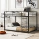 preview thumbnail 16 of 18, Merax Twin / Full Metal Low Bunk Bed with Ladder