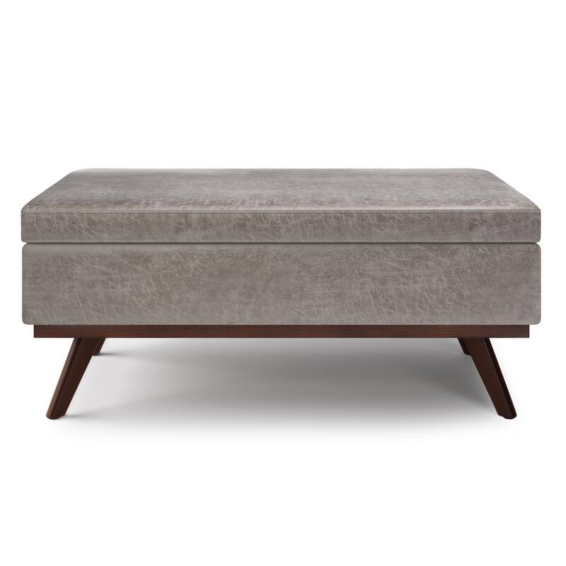 WYNDENHALL Ethan 42 inch Wide Mid Century Modern Rectangle Table Ottoman