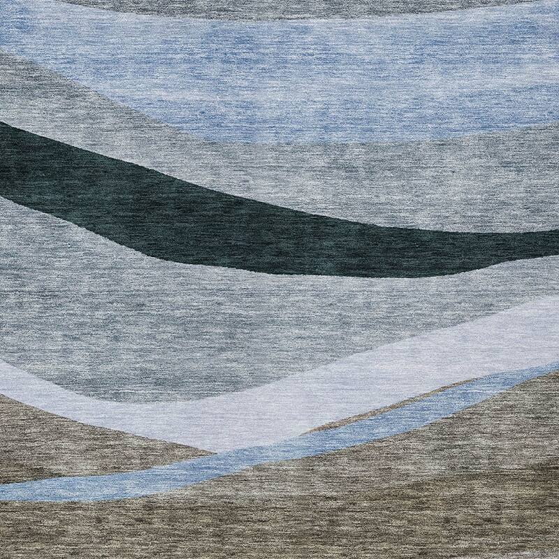 HomeRoots Abstract Transitional Rectangle Outdoor Rug