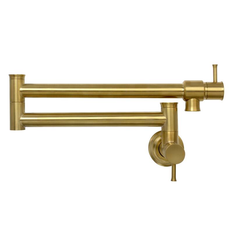 Pot Filler Kitchen Faucet Wall Mount - Brushed Gold
