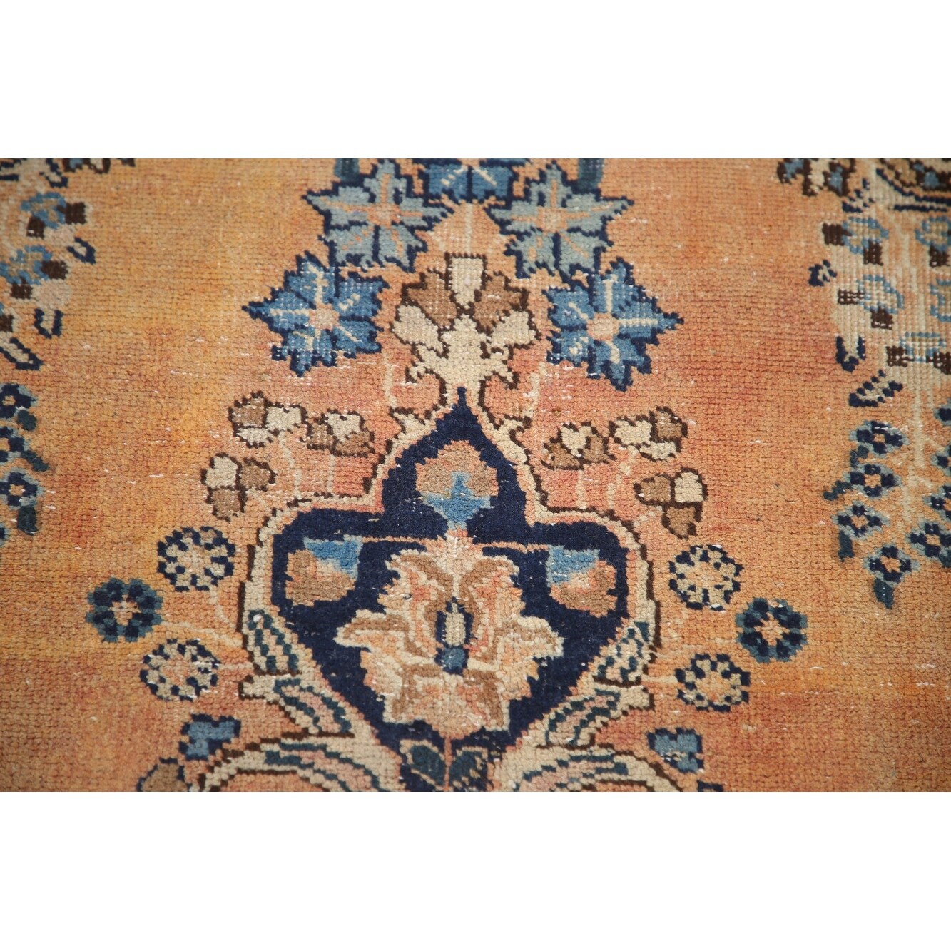 絨毯　mashad carpet Mashad Vintage Persian Area Rug Hand-Knotted Floral Wool