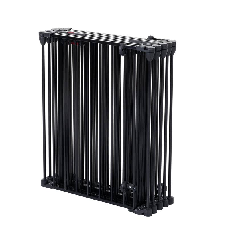 Black Steel 4-in-1 Configurable Safety Gate for Kids and Pets